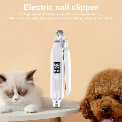 2-in-1 LED Glow-Trim: Precision Pet Nail Grinder & Trimmer