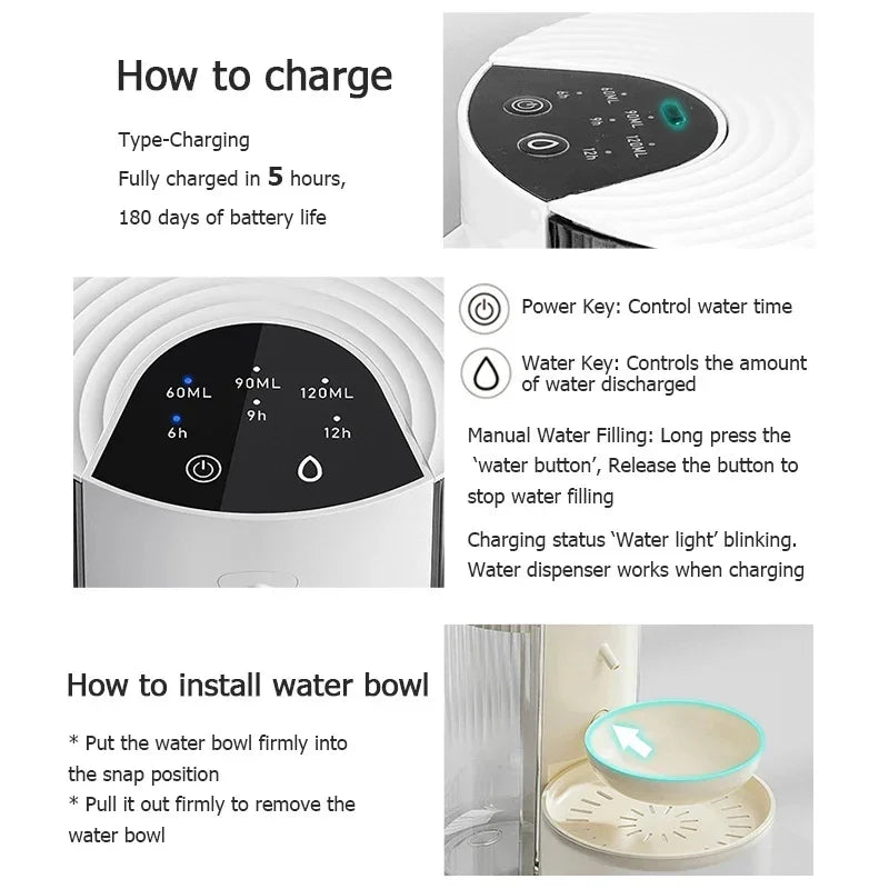 Pure-Flow 3L – Smart Filtration Fountain with Waste Separation