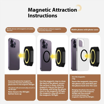 Smartphone Magnetic Fill Light Mini Selfie Light 3 Modes