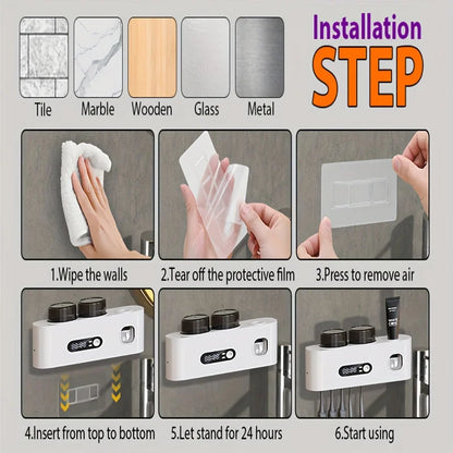 Toothbrush Organizer with 2 cups