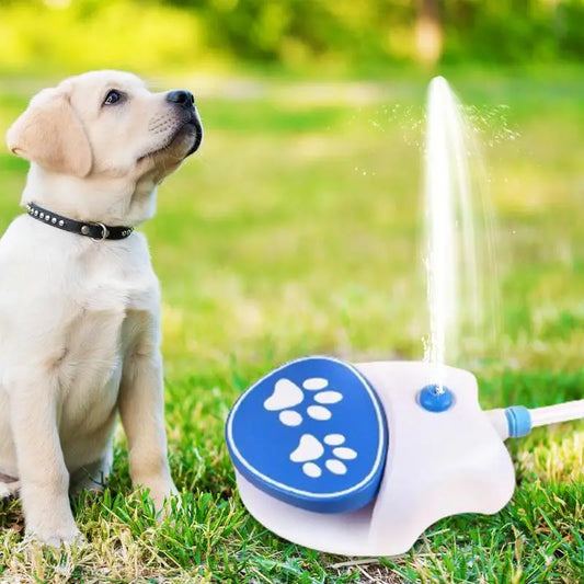 Dog Paw-Activated Water Fountain Sprinkler Toy – Outdoor Drinking & Cooling Pet Water Dispenser