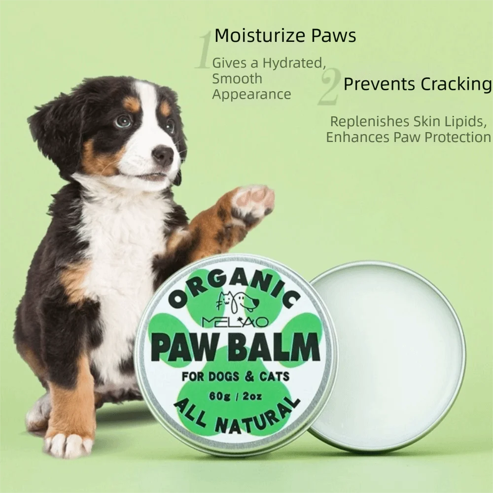 Organic Coconut Pet Paw Balm – Anti-Crack Moisturizing Paw Protection Cream for Dogs & Cats