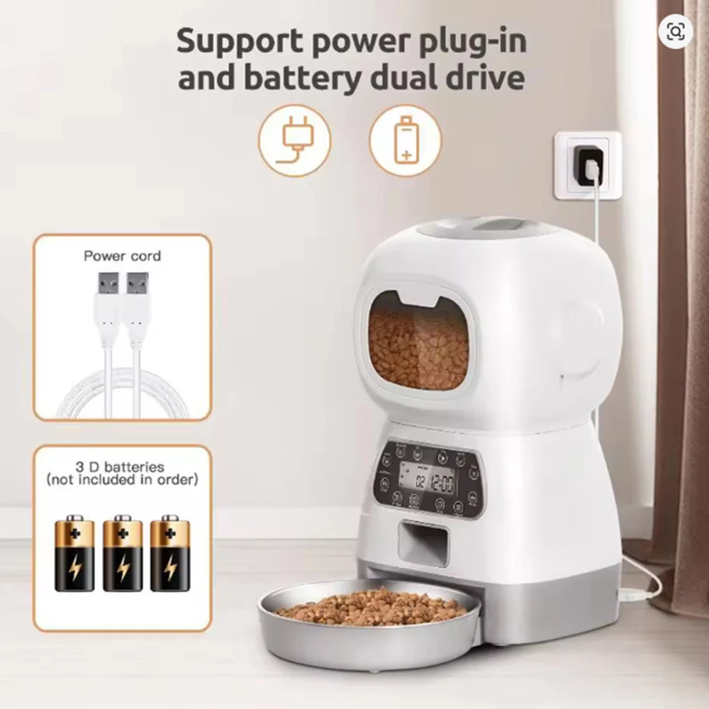 Smart-Swirl 3.5L – WiFi Feeder with Voice Dictation & Slow-Feed Tech