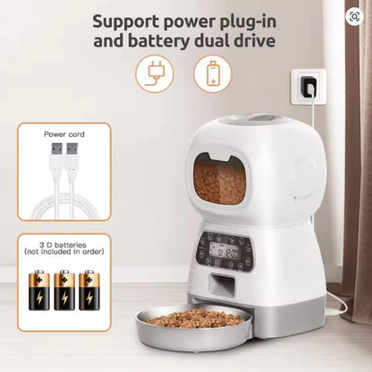 Smart-Swirl 3.5L – WiFi Feeder with Voice Dictation & Slow-Feed Tech