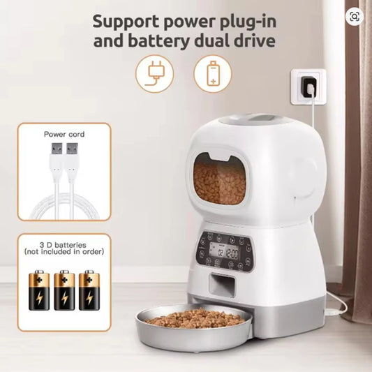 Smart-Swirl 3.5L – WiFi Feeder with Voice Dictation & Slow-Feed Tech