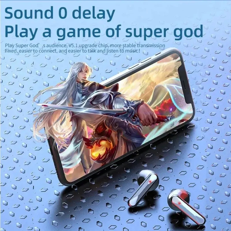 Bluetooth Earphone Headphones Mirror Wireless Stereo