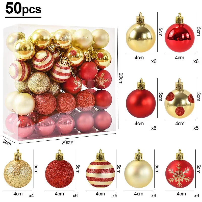 50Pcs Christmas Tree Balls