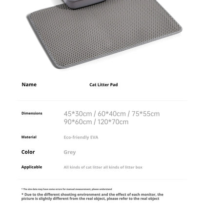 XL Clean-Step Mat – 60cm x 90cm Waterproof Double-Layer Litter Trapper