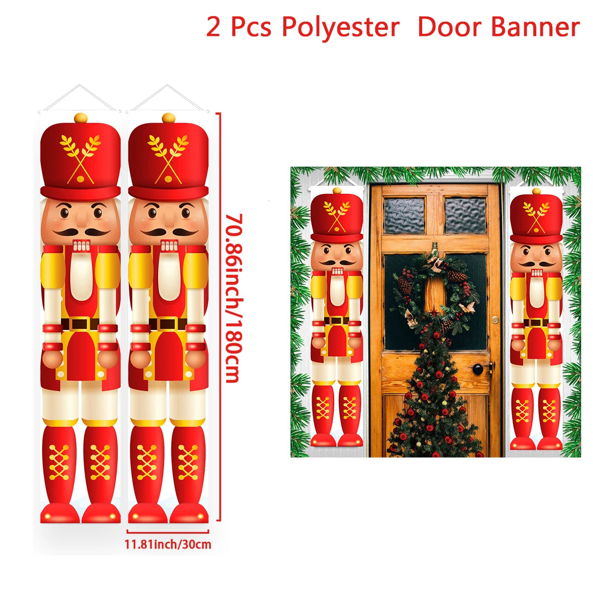 Christmas Hanging Door Banner Merry Christmas Decoration for Home