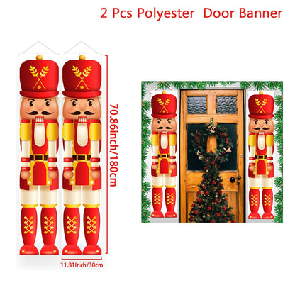 Christmas Hanging Door Banner Merry Christmas Decoration for Home