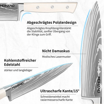 14Pcs Cutlery Kitchen Knife Block Set Sharp Stainless Steel