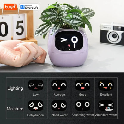 Ivy Smart Planter,Endless Fun Over 49 Rich Expressions,7 smart sensors,AI Chips Make Raising Plants Easy and Fun