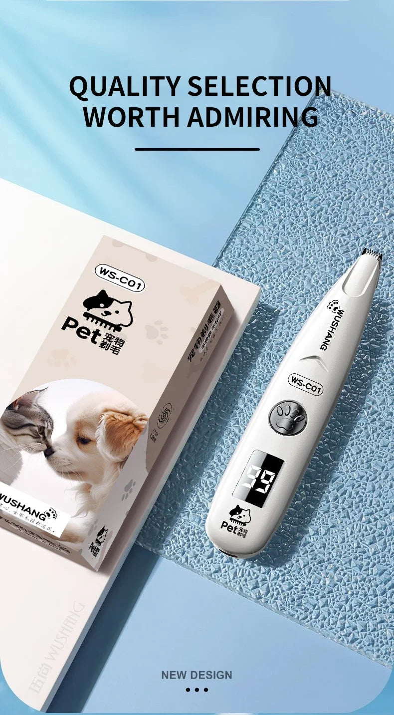 Pro-Trim LED Precision Pet Groomer – Waterproof Low-Noise Trimmer