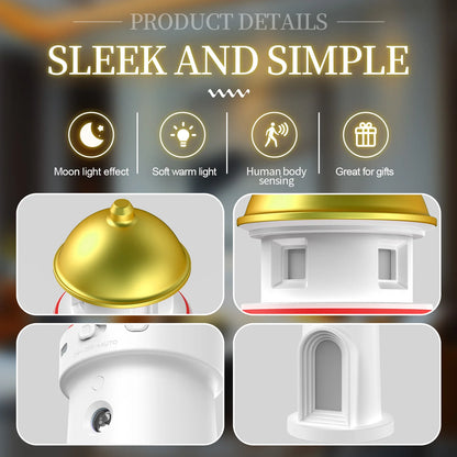 Romantic Moon Projection Night Lamp with Motion Sensor Lights LED