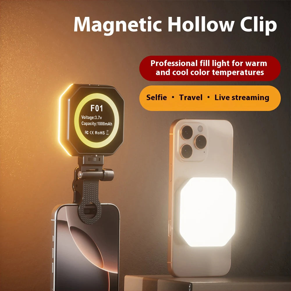 Smartphone Magnetic Fill Light Mini Selfie Light 3 Modes