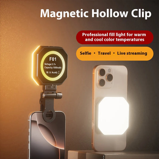 Smartphone Magnetic Fill Light Mini Selfie Light 3 Modes