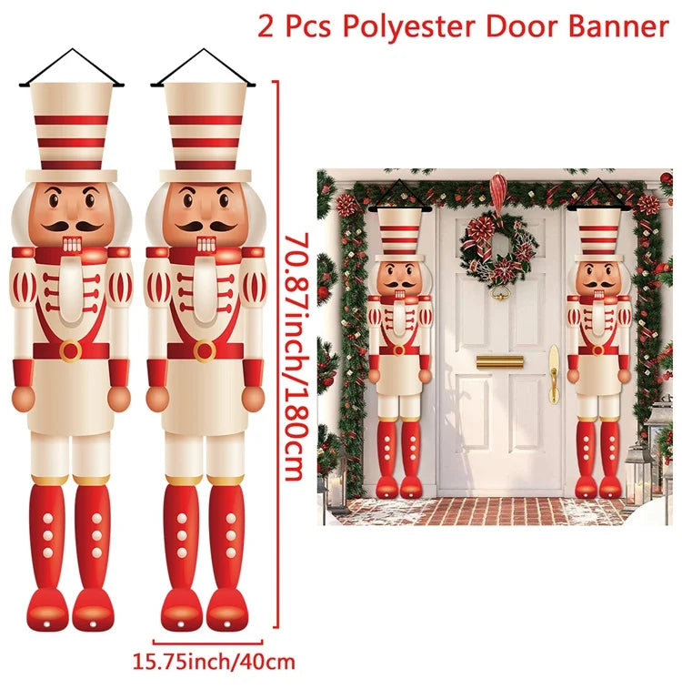 Christmas Hanging Door Banner Merry Christmas Decoration for Home