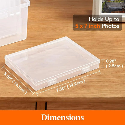 Photo Storage Box Container Keeper Organizer