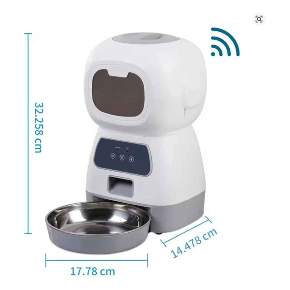 Smart-Swirl 3.5L – WiFi Feeder with Voice Dictation & Slow-Feed Tech