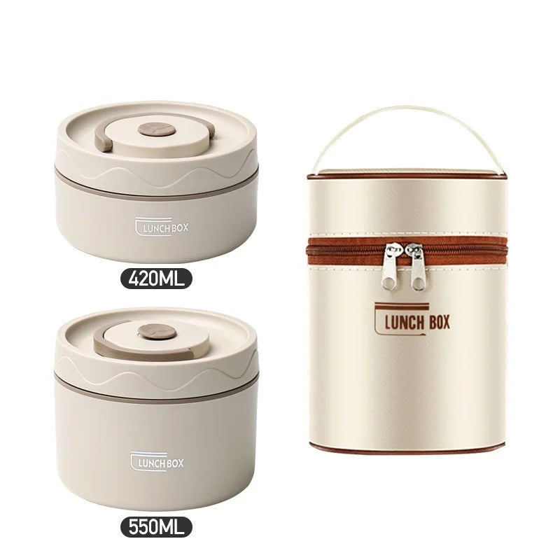 Microwavable Portable Insulated Food Container Lunch Box Stainless Steel