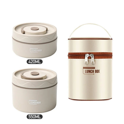 Microwavable Portable Insulated Food Container Lunch Box Stainless Steel