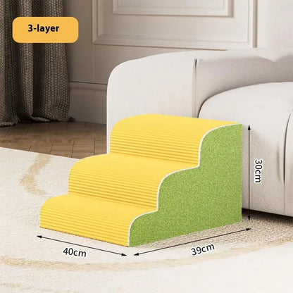 3/4 Tier Memory Foam Dog Stairs Ladder