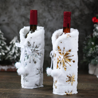 Christmas Wine Bottle Cover Merry Christmas Decorations For Home