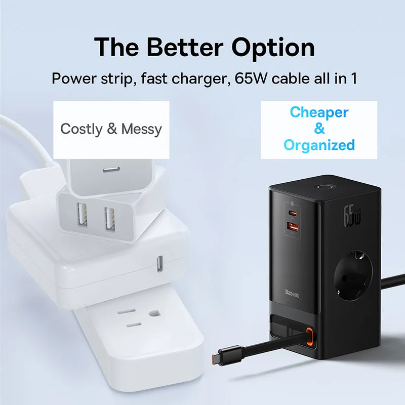 Charger Desktop Charger Power Strip Retractable