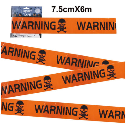 Halloween Caution Tape Decorations Scary Fright and Warning Tape for Zombie Party Horror Party Haunted House Decoration tape