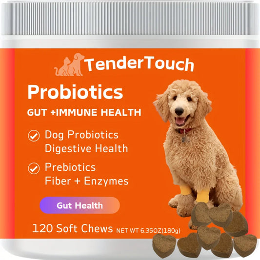 TenderTouch Probiotics – 120 Count Soft Chews for Digestive Support