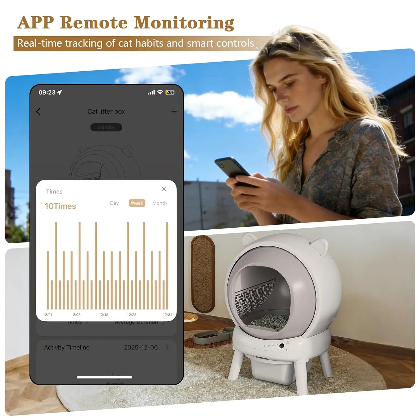 Auto-Sift Elite – Smart Self-Cleaning Litter Robot with App Control