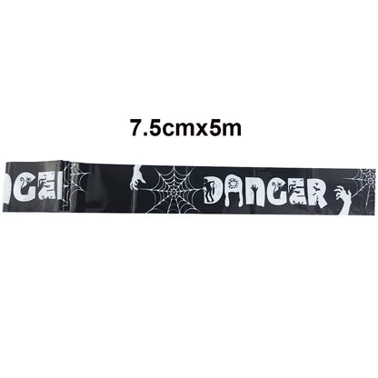 Halloween Caution Tape Decorations Scary Fright and Warning Tape for Zombie Party Horror Party Haunted House Decoration tape