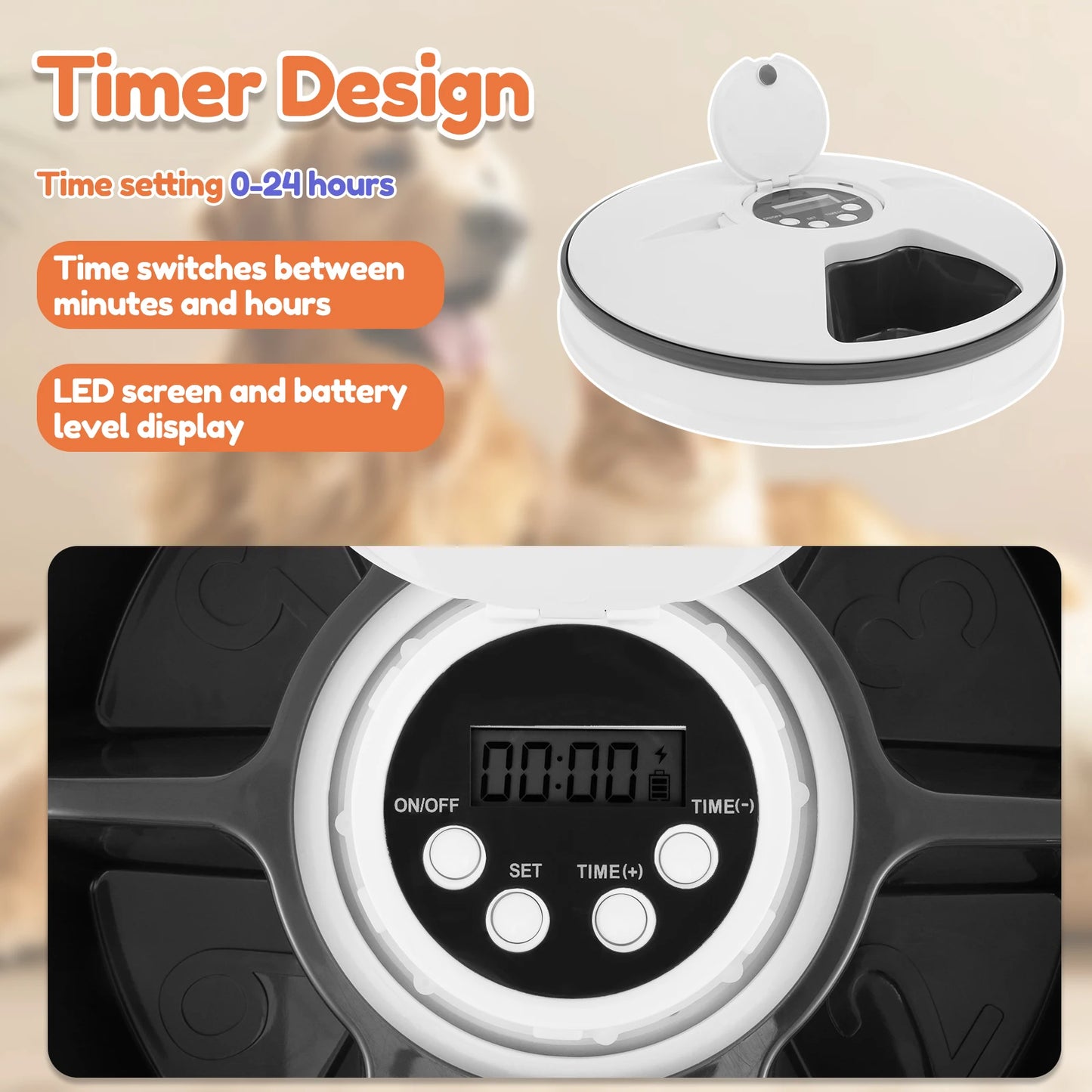 6-Meal Smart Automatic Pet Feeder