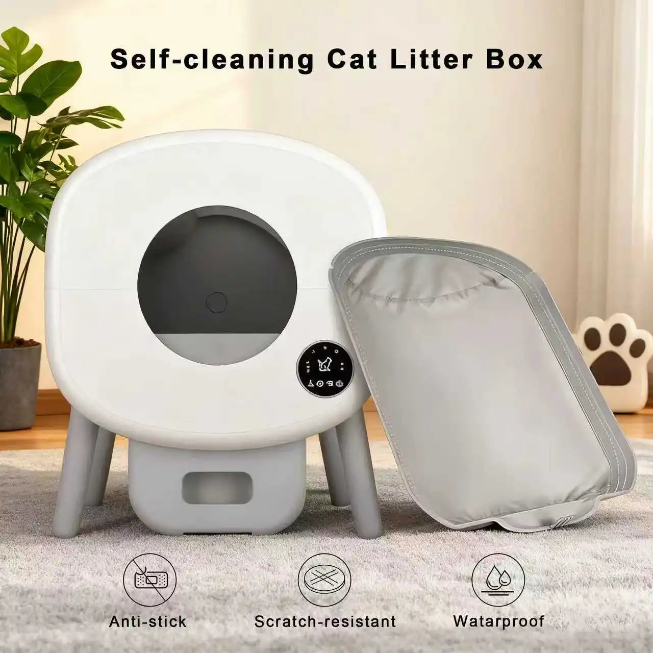 Automatic Cat Litter Box Replace Accessories Soft Fabric Liner  Smart Cat Litter Box Accessories Soft Mat Removable Liner