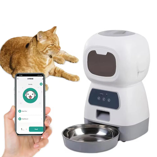 Smart-Swirl 3.5L – WiFi Feeder with Voice Dictation & Slow-Feed Tech