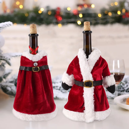 Christmas Wine Bottle Cover Merry Christmas Decorations For Home