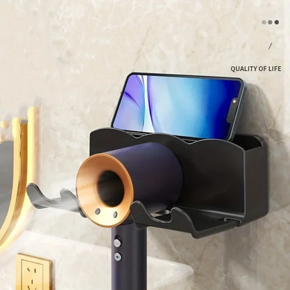 Hair dryer storage rack