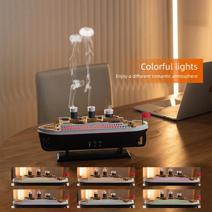 Titanic Ship Model Decoration Air Humidifier 250ml Essential Oil Diffuser