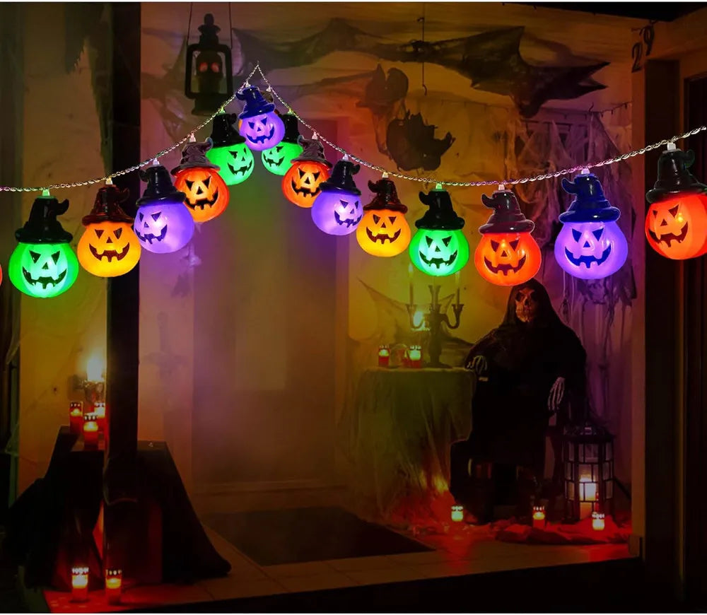 Pumpkin String Lights For Easter, Halloween, Christmas Room Decor RGB String Lights Indoor Lamps Outdoor Decor Lights