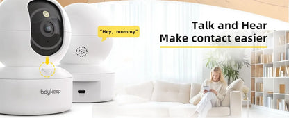 Smart-Sight 2K WiFi Camera – 360° Surveillance & Night Vision Monitor