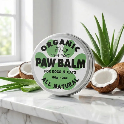 Organic Coconut Pet Paw Balm – Anti-Crack Moisturizing Paw Protection Cream for Dogs & Cats