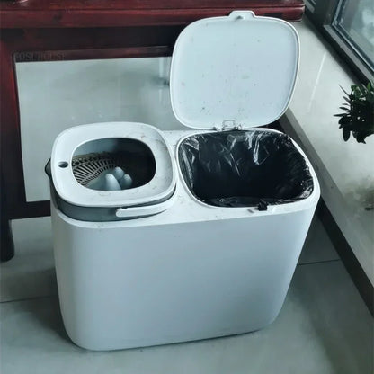 Dry and Wet Separation Tea Waste Bins Office Tea Table Trash Can