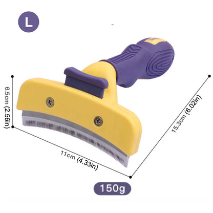 Professional Dual-Action Pet Grooming & De-Knotting Brush