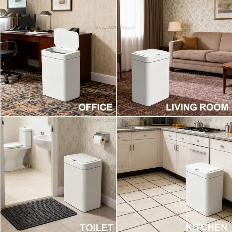 Smart Induction Garbage Can Storage Basket Automatic